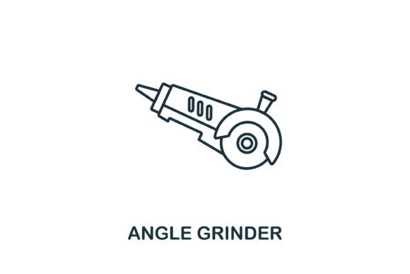 Angle Grinder Icon for Web and Editorial Design