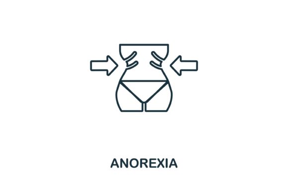 Anorexia Icon – A Modern Graphic for Web and Editorial Design