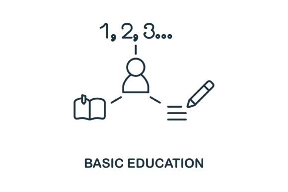 Basic Education Icon for Handmade Projects