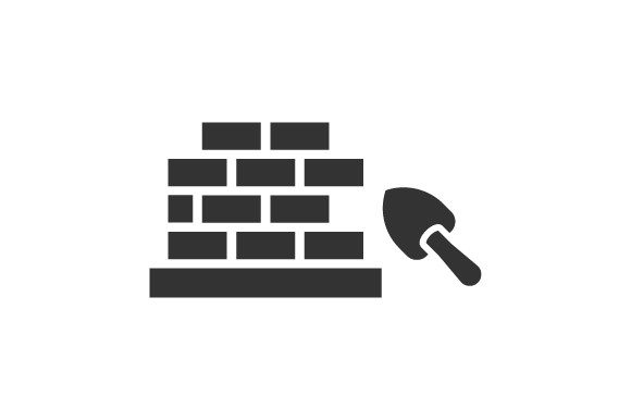 Building Construction Icon for Web and Editorial Design