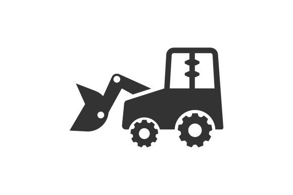 Bulldozer, Excavator Icon – A Versatile Graphic Asset for Branding