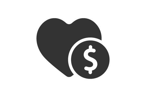 Charity Donation Icon: A Versatile Graphic Asset for Branding