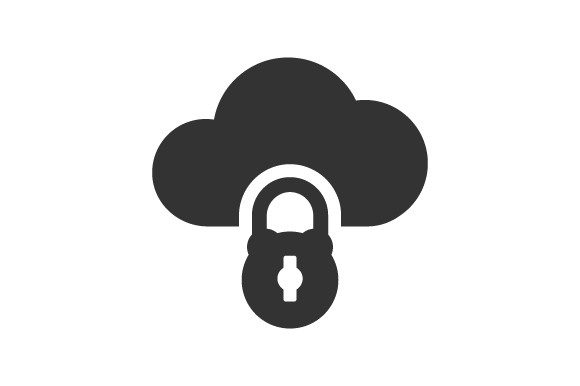 Cloud Lock Icon - A Versatile Graphic for Digital Sellers