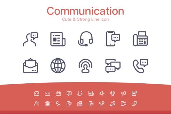 Communication Line Icon for Branding and Marketing Graphics