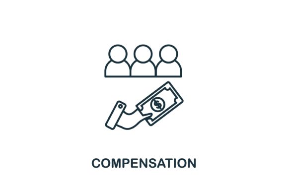 Compensation Icon for Small Business Branding and Graphics
