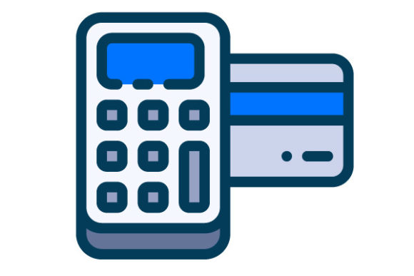 Credit Card Icon FIlled Line Graphics for Branding and Marketing