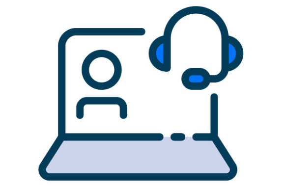 Customer Service Filled Line Icon for Local Business Branding