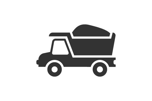 Dump Truck Icon for Graphics and Icons