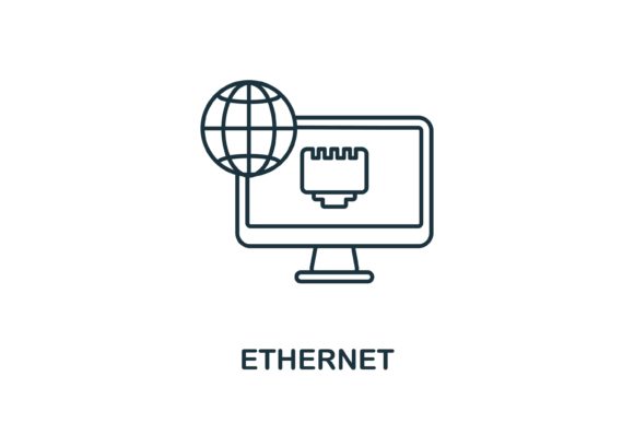 Ethernet Icon for Modern Graphics and Branding