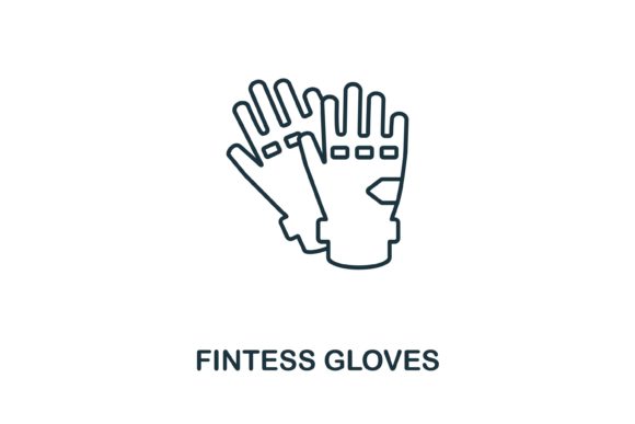 Fintess Gloves Icon for Crafting and Graphics