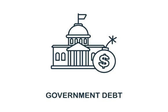 Government Debt Icon for Graphics and Icons