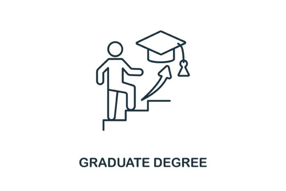 Graduate Degree Icon for Handmade Crafts and Graphics
