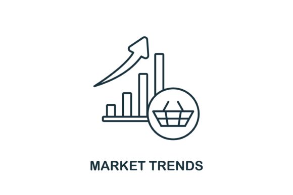 Market Trends Icon: A Versatile Graphic for Branding and Marketing