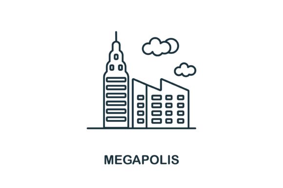 Megapolis Icon: A Modern Graphic Asset for Handmade Creations