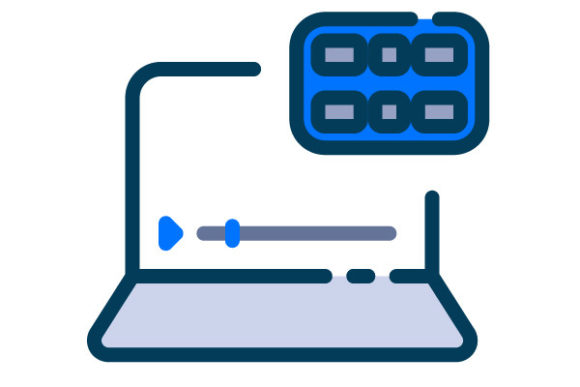 Movie Streaming Filled Line Icon Review
