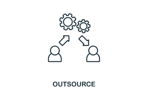 Outsource Icon: A Versatile Graphic Asset for Handmade Creations