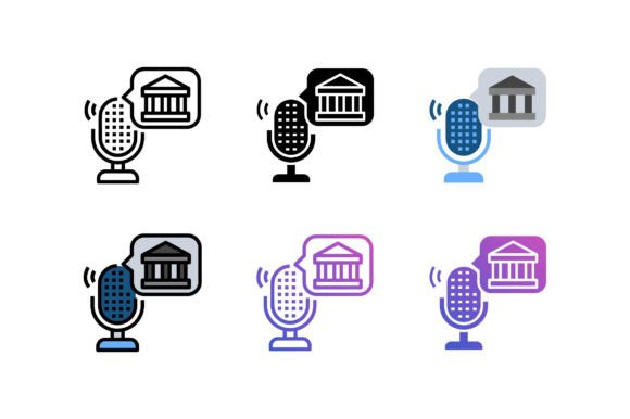 Political Podcast Icons - Graphics for Digital Sellers