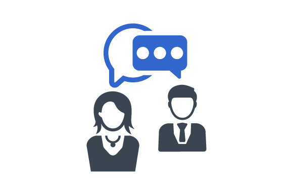 Problem Discussion Icon: A Versatile Graphic for Local Branding
