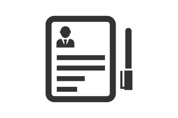 Resume, CV Icon – A Stylish Graphic for Handmade Creations