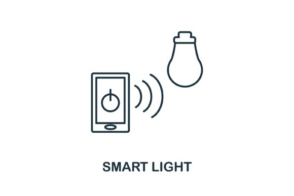 Smart Light Icon: A Modern Graphic for Blog and Website Design